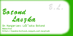 botond laszka business card